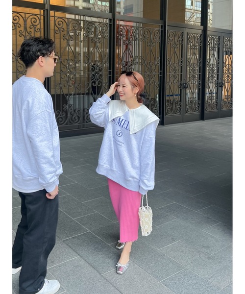 JUMELLE(ジュメロ)の「リブニットスカート(スカート・レディース・アイボリー/ピンク・FREE)」の22枚目の写真