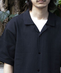 GLOSTER | 【GLOSTER/グロスター】スポンディッシュニット オープンカラーシャツ リラックスフィット(シャツ/ブラウス)