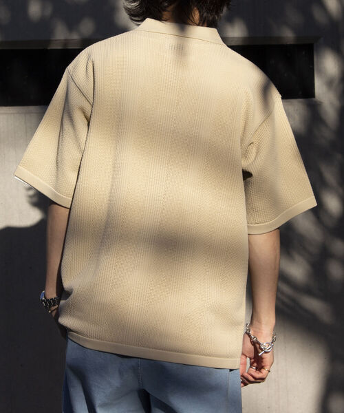 GLOSTER（グロスター）の「【GLOSTER/グロスター】スポンディッシュニット オープンカラーシャツ リラックスフィット（シャツ/ブラウス・メンズ・パープル/ブラック/アイボリー/グレイッシュベージュ・M/L）」の13枚目の写真