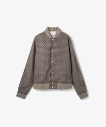 【極美品】マイケルコース ストライプ ボンバージャケット 総柄 M ブラウン 極美品】マイケルコース ストライプ ボンバージャケット 総柄 M