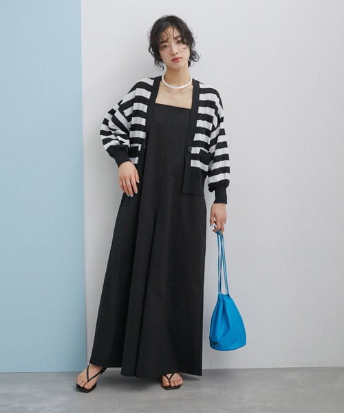 ADAM ET ROPE'(アダムエロペ)の「【WEB限定(一部店舗展開あり)】シングルボタンカーディガン(カーディガン/ボレロ・レディース・ホワイト/ブラック/ブラック系その他・FREE)」の7枚目の写真