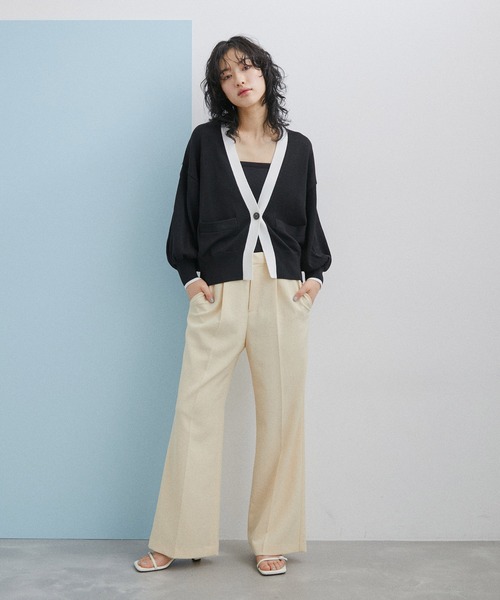 ADAM ET ROPE'(アダムエロペ)の「【WEB限定(一部店舗展開あり)】シングルボタンカーディガン(カーディガン/ボレロ・レディース・ホワイト/ブラック/ブラック系その他・FREE)」の21枚目の写真