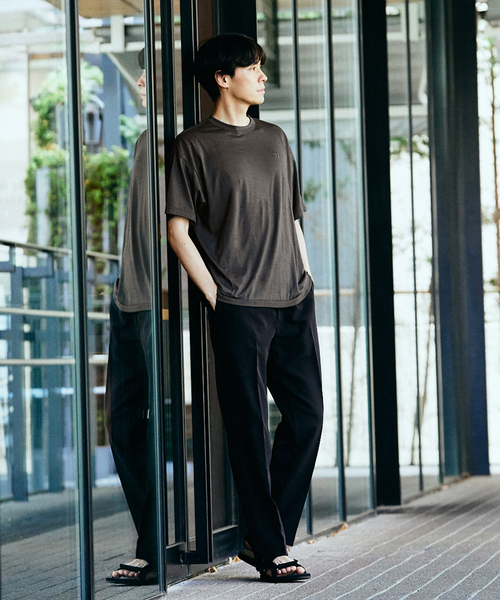 417 EDIFICE（フォーワンセブンエディフィス）の「【WOOLLABO / ウールラボ】別注  ハイブリッドメリノウールラウンドTシャツ（Tシャツ/カットソー・メンズ・チャコールグレー/ブラック・MEDIUM/LARGE/X-LARGE）」の4枚目の写真