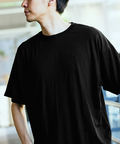 417 EDIFICE（フォーワンセブンエディフィス）の「【WOOLLABO / ウールラボ】別注  ハイブリッドメリノウールラウンドTシャツ（Tシャツ/カットソー・メンズ・チャコールグレー/ブラック・MEDIUM/LARGE/X-LARGE）」の10枚目の写真