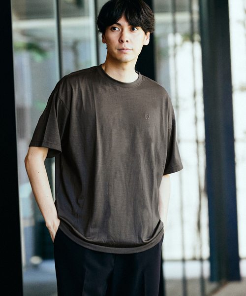 417 EDIFICE（フォーワンセブンエディフィス）の「【WOOLLABO / ウールラボ】別注  ハイブリッドメリノウールラウンドTシャツ（Tシャツ/カットソー・メンズ・チャコールグレー/ブラック・MEDIUM/LARGE/X-LARGE）」の11枚目の写真