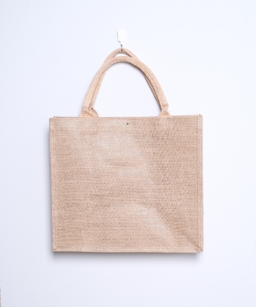 shopnikoniko（ショップニコニコ）の「Lovers オリジナルロゴ ジュートバッグ（トートバッグ・レディース・ベージュ・フリー）」の6枚目の写真