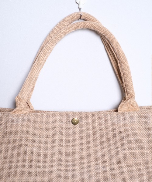 shopnikoniko（ショップニコニコ）の「Lovers オリジナルロゴ ジュートバッグ（トートバッグ・レディース・ベージュ・フリー）」の13枚目の写真