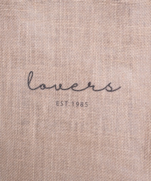 shopnikoniko（ショップニコニコ）の「Lovers オリジナルロゴ ジュートバッグ（トートバッグ・レディース・ベージュ・フリー）」の11枚目の写真