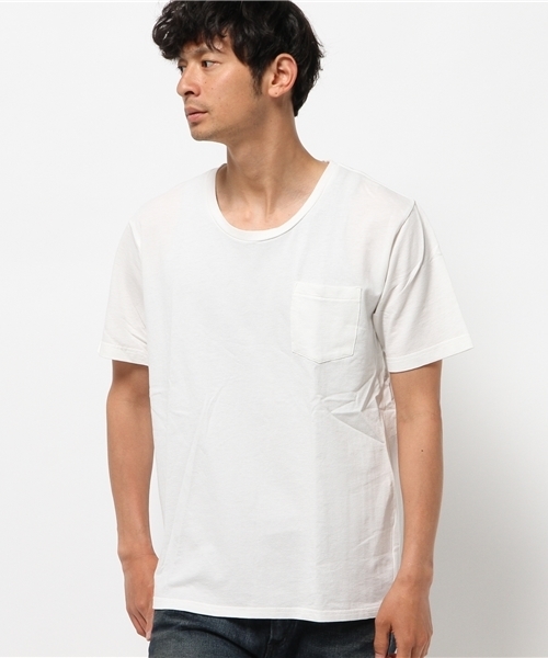 OUTLET(アウトレット)の「【Ciaopanic】NVS製品染メU/NポケTee(Tシャツ/カットソー・メンズ・グリーン/ホワイト・LARGE)」の2枚目の写真