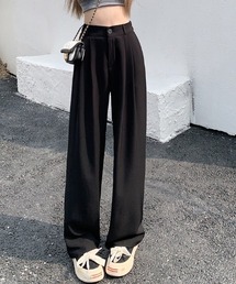 タックストレートカラースラックス
