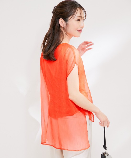 【洗える】楊柳シアードッキングプルオーバー