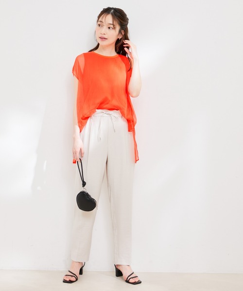 【洗える】楊柳シアードッキングプルオーバー