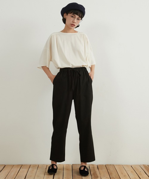 On One's Own(オンワンズオン)の「On One's Own リネンコットンギャザー半袖トップ(その他トップス・レディース・レッド/ホワイト/ブラック・FREE)」の10枚目の写真