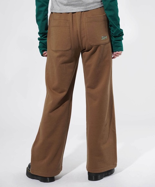 X-girl（エックスガール）の「KNEE SLIT SWEAT PANTS（スウェットパンツ・レディース・ブラウン/チャコール/グリーン・S/M）」の8枚目の写真