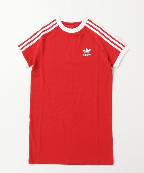adidas 赤 ワンピース ハイネック セール】アディカラー Tシャツワンピース / アディダス
