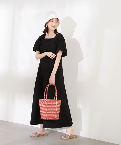 N.（N. Natural Beauty Basic）（エヌエヌナチュラルビューティーベーシック）の「◆バックリボンパフスリーブワンピース（ワンピース・レディース・ブラック/ピンク/グリーン・MEDIUM）」の14枚目の写真