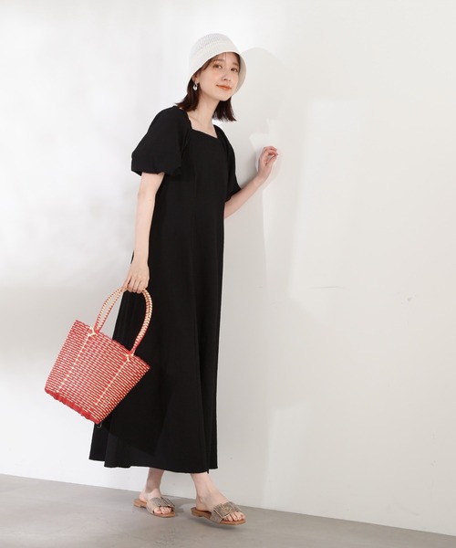 N.（N. Natural Beauty Basic）（エヌエヌナチュラルビューティーベーシック）の「◆バックリボンパフスリーブワンピース（ワンピース・レディース・ブラック/ピンク/グリーン・MEDIUM）」の11枚目の写真