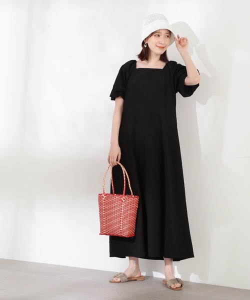 N.（N. Natural Beauty Basic）（エヌエヌナチュラルビューティーベーシック）の「◆バックリボンパフスリーブワンピース（ワンピース・レディース・ブラック/ピンク/グリーン・MEDIUM）」の15枚目の写真