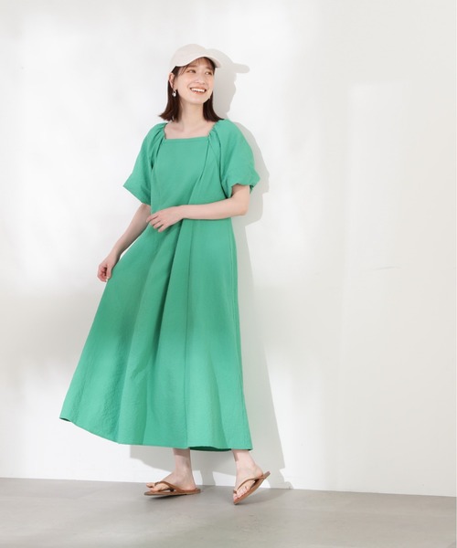 N.（N. Natural Beauty Basic）（エヌエヌナチュラルビューティーベーシック）の「◆バックリボンパフスリーブワンピース（ワンピース・レディース・ブラック/ピンク/グリーン・MEDIUM）」の12枚目の写真