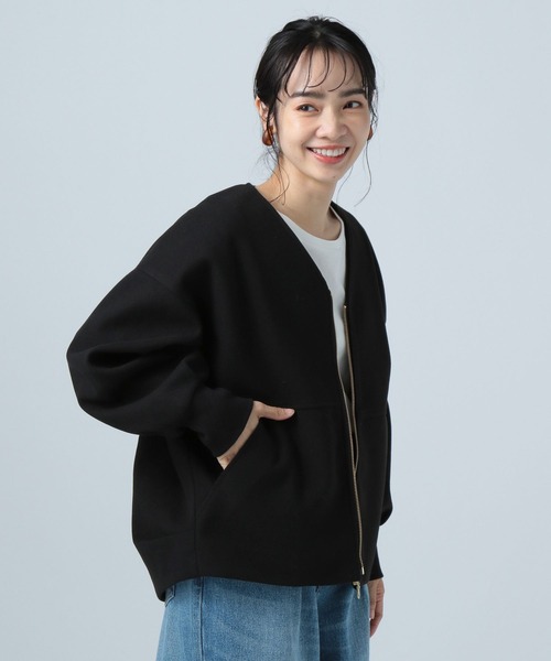 BAYFLOW(ベイフロー)の「ウーリーテックZIPブルゾン(ブルゾン・レディース・ブラック/ブルー/グレイッシュベージュ/グレー・SMALL/MEDIUM)」の19枚目の写真