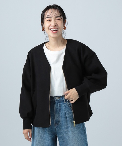 BAYFLOW(ベイフロー)の「ウーリーテックZIPブルゾン(ブルゾン・レディース・ブラック/ブルー/グレイッシュベージュ/グレー・SMALL/MEDIUM)」の21枚目の写真