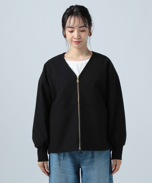 BAYFLOW(ベイフロー)の「ウーリーテックZIPブルゾン(ブルゾン・レディース・ブラック/ブルー/グレイッシュベージュ/グレー・SMALL/MEDIUM)」の22枚目の写真