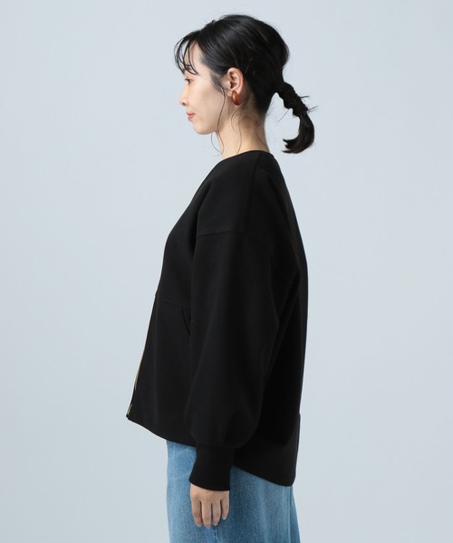 BAYFLOW(ベイフロー)の「ウーリーテックZIPブルゾン(ブルゾン・レディース・ブラック/ブルー/グレイッシュベージュ/グレー・SMALL/MEDIUM)」の5枚目の写真