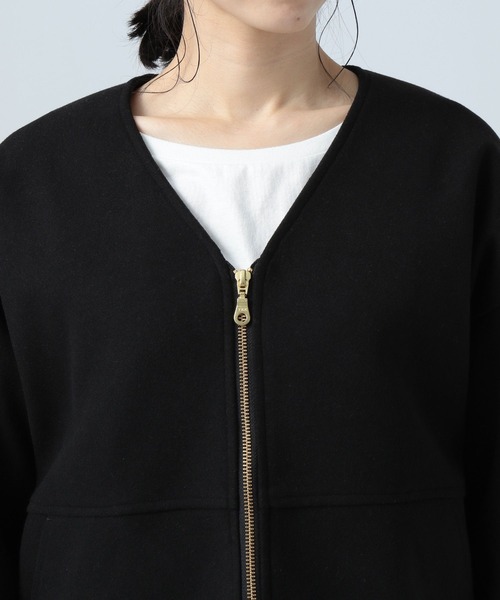 BAYFLOW(ベイフロー)の「ウーリーテックZIPブルゾン(ブルゾン・レディース・ブラック/ブルー/グレイッシュベージュ/グレー・SMALL/MEDIUM)」の7枚目の写真