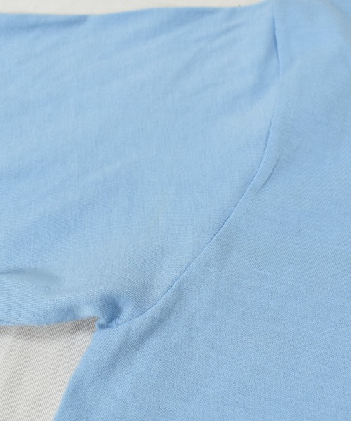 VINTAGE（ヴィンテージ）の「【ヴィンテージ古着】80's ヴィンテージプリントTシャツ USA製 犬 Embrasse-moi! Je parles francais（Tシャツ/カットソー・メンズ・ブルー・MEDIUM）」の7枚目の写真