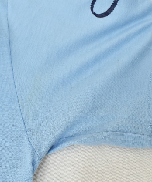 VINTAGE（ヴィンテージ）の「【ヴィンテージ古着】80's ヴィンテージプリントTシャツ USA製 犬 Embrasse-moi! Je parles francais（Tシャツ/カットソー・メンズ・ブルー・MEDIUM）」の11枚目の写真