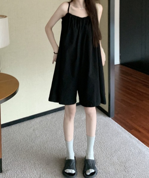 SHEENA(シーナ)の「バックリボンゆったりさらテロオールインワン(つなぎ/オールインワン・レディース・ブラック/ライトグレー・M)」の19枚目の写真