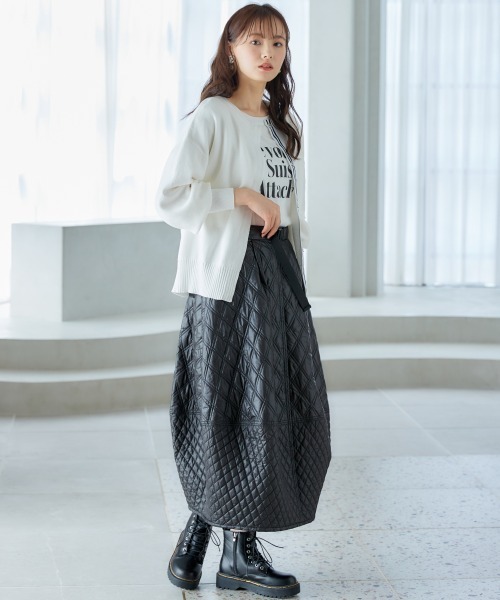 miclat（ミクラ）の「大きいサイズ　ミラノリブカーディガン　miclat（カーディガン/ボレロ・レディース・オフホワイト/ブルーグリーン・L/LL/3L/4L/5L）」の9枚目の写真