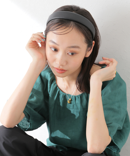 SLOBE IENA（スローブイエナ）の「【MARZOLINE MILANO/マルツォリーネ ミラノ】 ECO LEATHER  HEADBAND(3cm)（その他小物・レディース・ブラック・FREE）」の6枚目の写真