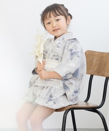 SOUBIEN（ソウビエン）の「セパレート浴衣セット ベビー キッズ 上下セット（上着＋カボチャパンツ＋帯）3点セット（浴衣）」