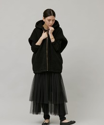 カレンソロジー フード付きボアベスト ホワイト Curensology（カレンソロジー）の「Curensology(カレンソロジー