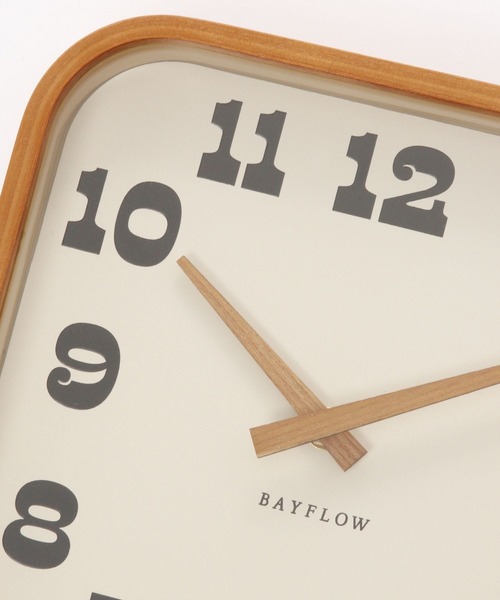 BAYFLOW（ベイフロー）の「BFマゲキフレームスクエアクロック（掛け時計・レディース・ブラウン・0）」の5枚目の写真