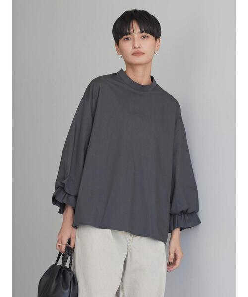 AMERICAN HOLIC（アメリカンホリック）の「バックボタンキャンディースリーブブラウス（シャツ/ブラウス・レディース・テラコッタ/チャコールグレー・L/M）」の7枚目の写真