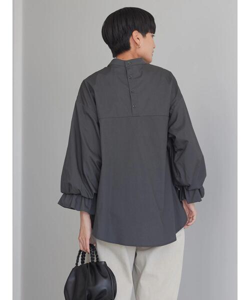 AMERICAN HOLIC（アメリカンホリック）の「バックボタンキャンディースリーブブラウス（シャツ/ブラウス・レディース・テラコッタ/チャコールグレー・L/M）」の9枚目の写真