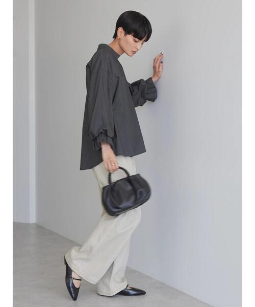 AMERICAN HOLIC（アメリカンホリック）の「バックボタンキャンディースリーブブラウス（シャツ/ブラウス・レディース・テラコッタ/チャコールグレー・L/M）」の14枚目の写真