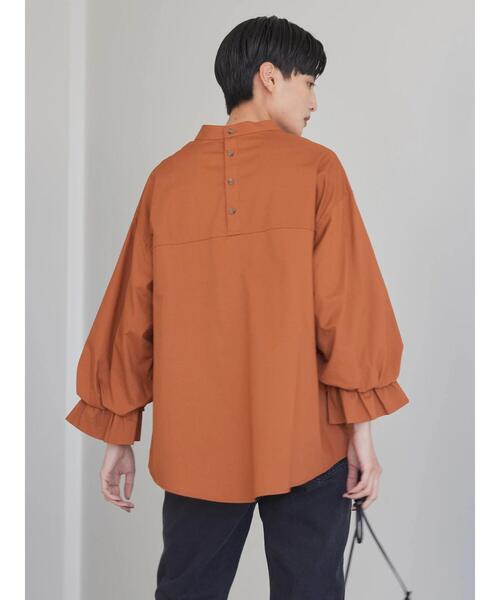AMERICAN HOLIC（アメリカンホリック）の「バックボタンキャンディースリーブブラウス（シャツ/ブラウス・レディース・テラコッタ/チャコールグレー・L/M）」の17枚目の写真