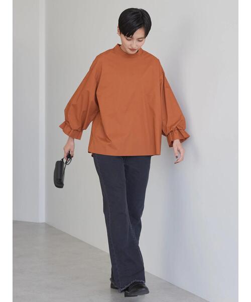 AMERICAN HOLIC（アメリカンホリック）の「バックボタンキャンディースリーブブラウス（シャツ/ブラウス・レディース・テラコッタ/チャコールグレー・L/M）」の18枚目の写真