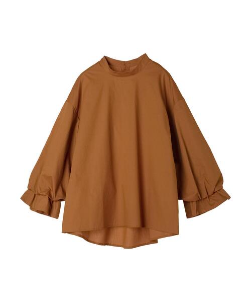 AMERICAN HOLIC（アメリカンホリック）の「バックボタンキャンディースリーブブラウス（シャツ/ブラウス・レディース・テラコッタ/チャコールグレー・L/M）」の21枚目の写真