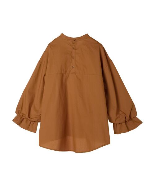 AMERICAN HOLIC（アメリカンホリック）の「バックボタンキャンディースリーブブラウス（シャツ/ブラウス・レディース・テラコッタ/チャコールグレー・L/M）」の22枚目の写真