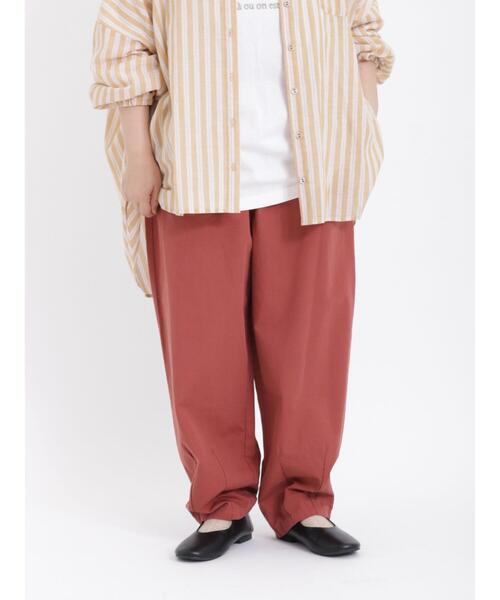 Samansa Mos2（サマンサ モスモス）の「裾タックギャザーパンツ（その他パンツ・レディース・カーキ/ブラウン/ベージュ/ブラック・F）」の3枚目の写真