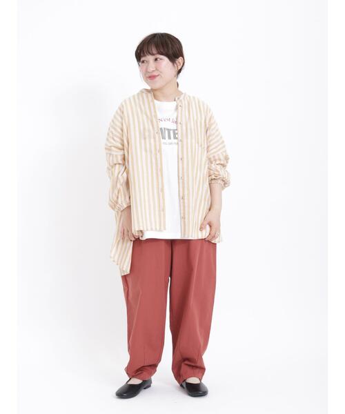 Samansa Mos2（サマンサ モスモス）の「裾タックギャザーパンツ（その他パンツ・レディース・カーキ/ブラウン/ベージュ/ブラック・F）」の7枚目の写真