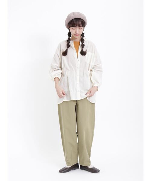 Samansa Mos2（サマンサ モスモス）の「裾タックギャザーパンツ（その他パンツ・レディース・カーキ/ブラウン/ベージュ/ブラック・F）」の8枚目の写真