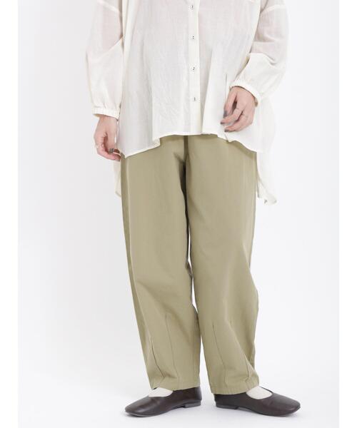 Samansa Mos2（サマンサ モスモス）の「裾タックギャザーパンツ（その他パンツ・レディース・カーキ/ブラウン/ベージュ/ブラック・F）」の9枚目の写真