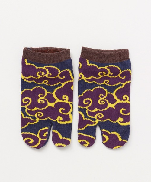 カヤ（カヤ）の「【カヤ】わらべ足袋型くつ下18～21cm 瑞雲（ソックス/靴下・キッズ・レッド/ネイビー・FREE）」の3枚目の写真