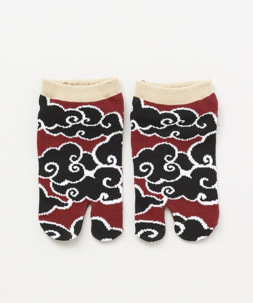 カヤ（カヤ）の「【カヤ】わらべ足袋型くつ下18～21cm 瑞雲（ソックス/靴下・キッズ・レッド/ネイビー・FREE）」の4枚目の写真