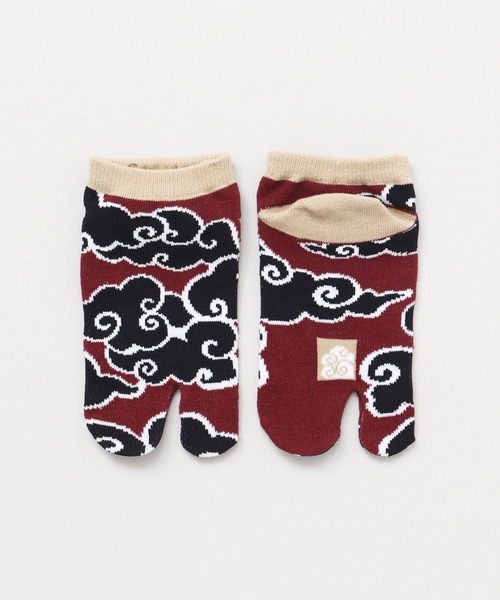 カヤ（カヤ）の「【カヤ】わらべ足袋型くつ下18～21cm 瑞雲（ソックス/靴下・キッズ・レッド/ネイビー・FREE）」の5枚目の写真